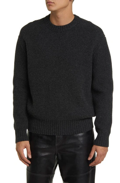 Frame Cashmere Crew-neck Sweater In Charcoal