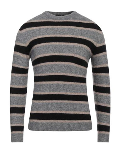 Roberto Collina Man Sweater Grey Size 38 Cashmere, Silk, Polyester