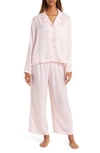 Bp. Satin Pajama Set In Pink Posy Billy Check