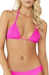 Pq Swim Isla Triangle Bikini Top In Hot Pink