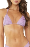 Pq Swim Isla Triangle Bikini Top In Violet