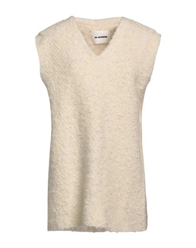 Jil Sander Woman Sweater Cream Size 4 Mohair Wool, Polyamide, Silk In White