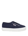 SUPERGA SUPERGA WOMAN SNEAKERS NAVY BLUE SIZE 9 TEXTILE FIBERS