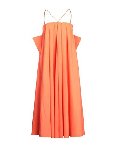 Aniye By Woman Midi Dress Orange Size 8 Polyester