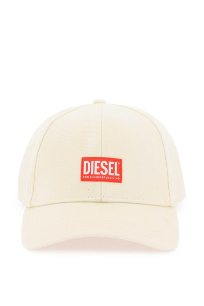 Diesel Corry-jacq-wash Baseball Cap In Beige