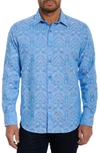 Robert Graham Highland Long Sleeve Button Down Shirt Tall In Blue