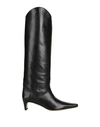 Staud Western Wally 50 Leather Knee-high Boots In Black
