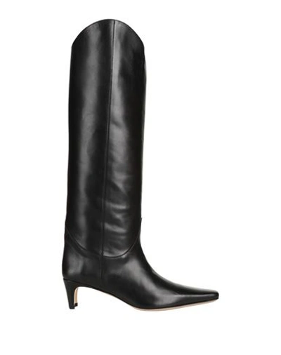 Staud Woman Knee Boots Black Size 11 Bovine Leather