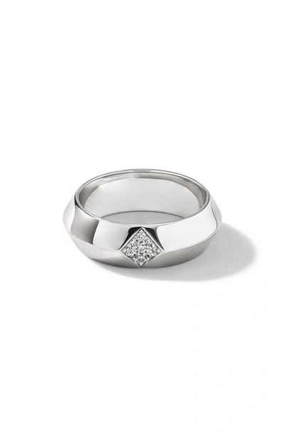 Cast The Defiant Pavé Diamond Band Ring In Sterling Silver