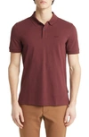 Hugo Boss Pallas Cotton Polo In Burgundy