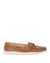TOD'S TOD'S WOMAN LOAFERS TAN SIZE 5.5 SOFT LEATHER
