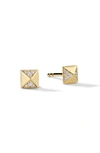 Cast The Geo Diamond Stud Earrings In 14k Yellow Gold