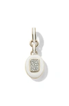 Cast The Stone Charm In Sterling Silver/ Diamond