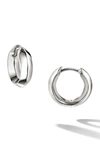 Cast The Defiant Huggie Hoop Earrings In Sterling Silver