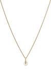 Cast The Daring Pearl Pendant Necklace In 14k Yellow Gold