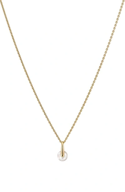 Cast The Daring Pearl Pendant Necklace In Gold