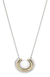 Cast The Edge Pendant Necklace In Sterling Silver 14k