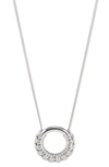 Cast The Knot Loop Pendant Necklace In Sterling Silver