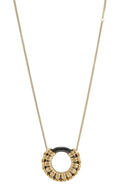 Cast The Artist Knot Pendant Necklace In Gold