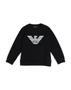 EMPORIO ARMANI EMPORIO ARMANI TODDLER BOY SWEATSHIRT BLACK SIZE 6 MODAL, COTTON