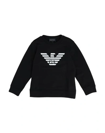 Emporio Armani Babies'  Toddler Boy Sweatshirt Black Size 6 Modal, Cotton