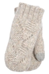 FAHERTY WOOL BLEND CABLE MITTENS