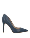 Guess Woman Pumps Navy Blue Size 10 Soft Leather