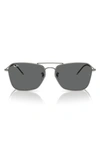 Ray Ban Caravan Reverse 58mm Square Sunglasses In Gunmetal