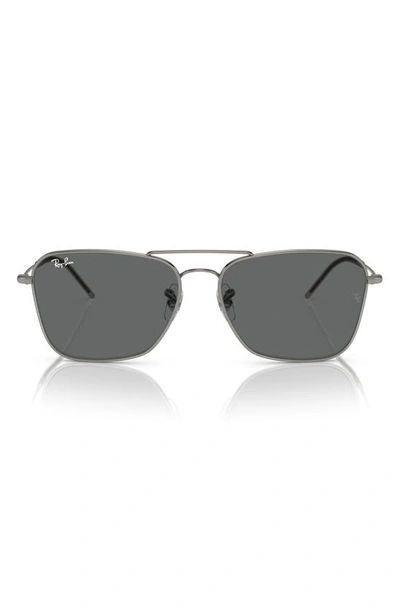 Ray Ban Caravan Reverse 58mm Square Sunglasses In Gunmetal