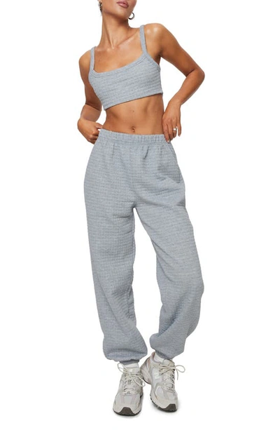 Princess Polly Arabella Crop Camisole & Sweatpants Set In Grey