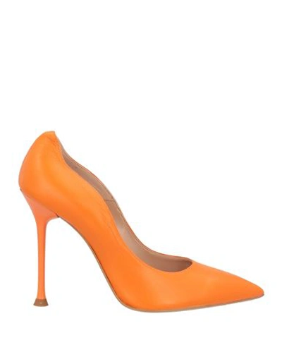 Islo Isabella Lorusso Woman Pumps Orange Size 10 Soft Leather