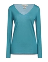 Lamberto Losani Woman Sweater Light Blue Size 10 Cashmere, Silk