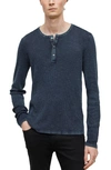 John Varvatos Memphis Waffle Henley In Navy