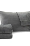 WOVEN & WEFT WOVEN & WEFT SOLID PLUSH VELOUR SHEET SET