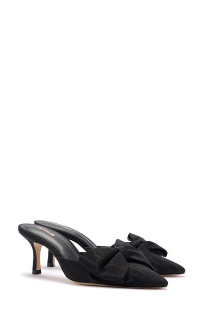 Larroude Valerie Pointed Toe Mule In Black