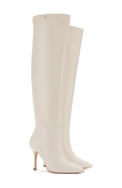 Larroude Kate Boots In Ivory