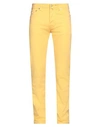Jacob Cohёn Man Pants Yellow Size 32 Cotton, Elastane