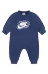 Nike Babies' Icon Graphic Romper In Blue