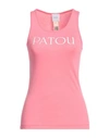 Patou Logo-print Cotton Vest Top In Pink