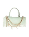 ROGER VIVIER ROGER VIVIER WOMAN HANDBAG LIGHT GREEN SIZE - SOFT LEATHER, TEXTILE FIBERS