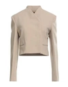 Ferragamo Woman Suit Jacket Beige Size 4 Virgin Wool In Beige