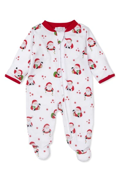 Kissy Kissy Babies' Santa Zip Front Footie In Multi