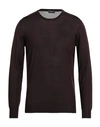 Drumohr Man Sweater Cocoa Size 44 Silk In Brown