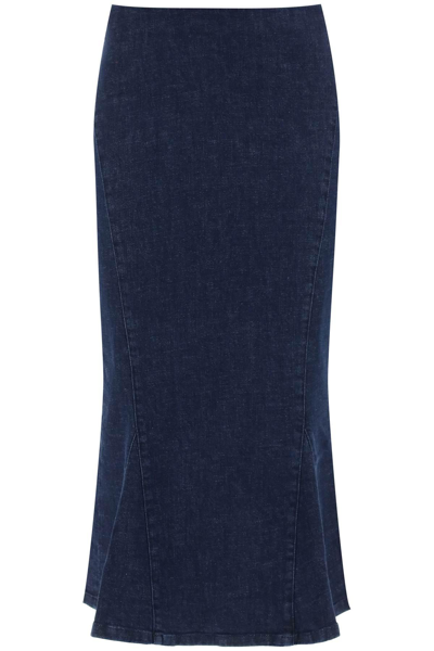 Paloma Wool High-waist Denim Midi Skirt In Blue