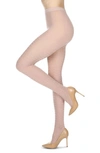 Memoi Pelerine Pointelle Sweater Tights In Blush