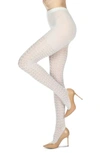 Memoi Pelerine Pointelle Sweater Tights In Winter White