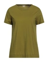 Massimo Alba Woman T-shirt Military Green Size S Cotton