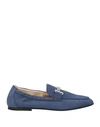 Tod's Woman Loafers Navy Blue Size 7 Soft Leather