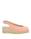 Castaã±er Castañer Woman Espadrilles Pink Size 10 Textile Fibers