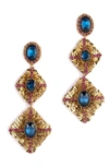 Deepa Gurnani Julia Drop Earrings In Sapphire